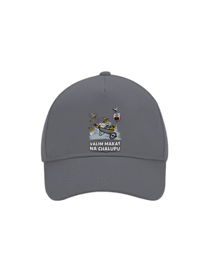 Valím na chalupu šiltovka baseballka Graphite grey