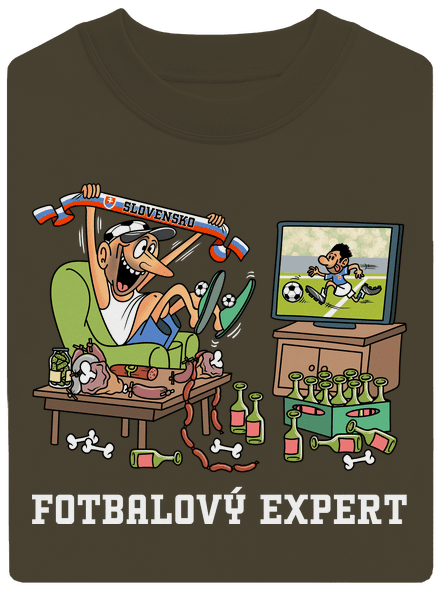 Futbalový expert unisex mikina bez kapucne Urban Khaki