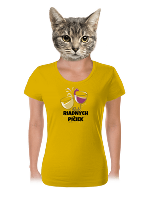 Klub riadnych pičiek dámske tričko Yellow