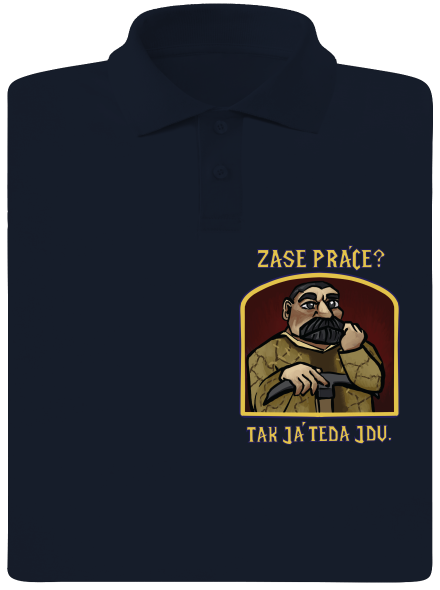 Zase práce? pánska polokošeľa Navy Mal