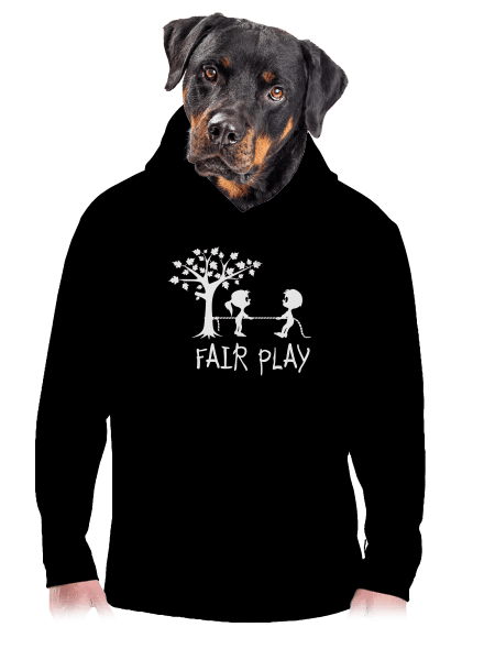 Fair play pánska mikina klokanka Black