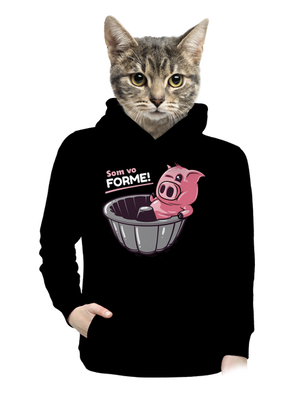 Vo forme dámska mikina klokanka Black