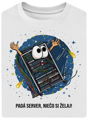 Padá server unisex tričko oversized White