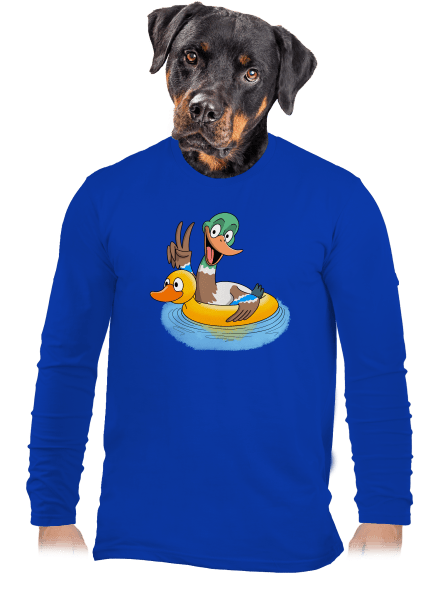 Káčer neplavec pánske dlhý rukáv Royal Blue