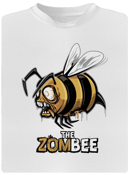 ZomBee - žltá detské športové tričko White