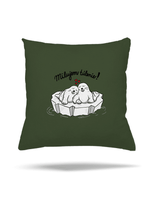 Milujem túlenie vankúš Olive Green