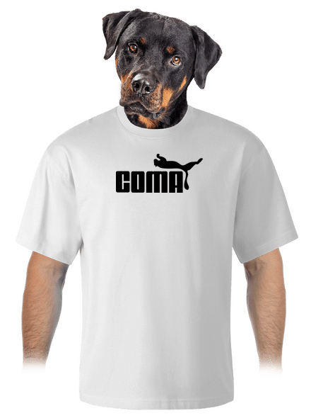 Coma unisex tričko oversized White