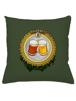 Pivný horoskop: Blíženec vankúš Olive Green