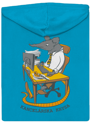 Kancelárska krysa dámska mikina na zips Blue Atol