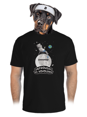 Introvert na dovolenke pánske športové tričko Black