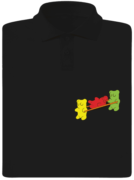 Gumkáči pánska polokošeľa Black