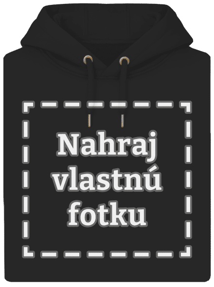 Vlastná potlač unisex mikina premium Dark Black