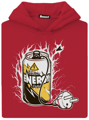 Energy drink detská mikina klokanka Fire Red