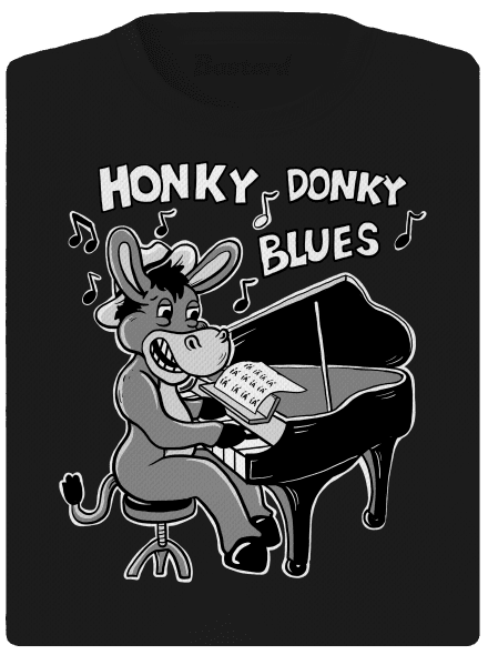 Honky donky blues dámske športové tričko Black