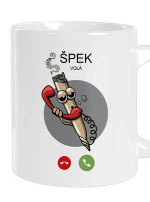 Špek volá veľký hrnček White