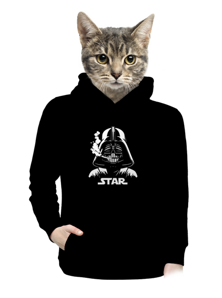 Darth Star dámska mikina klokanka Black