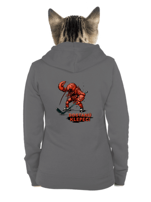 Dostanú klepec dámska mikina na zips Steel Gray