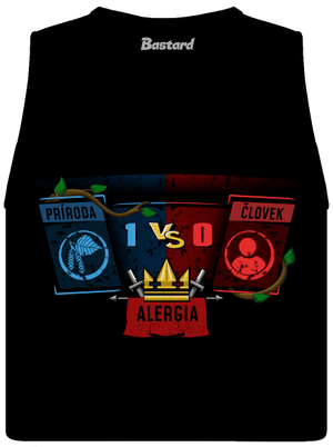 Príroda vs. človek dámske tielko voľné Black