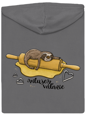 Milujem váľanie dámska mikina na zips Steel Gray