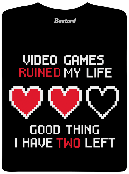 Video games pánske dlhý rukáv Black