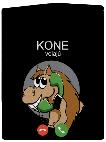 Kone volajú dámska mikina na zips Black