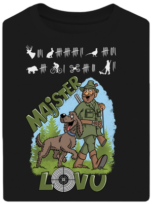 Majster lovu unisex tričko oversized Black