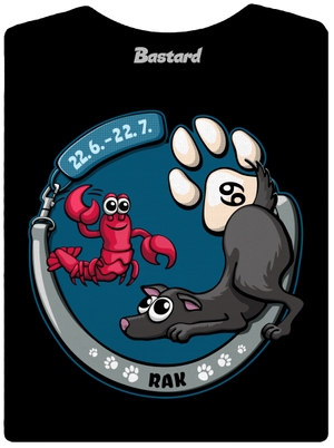 Psí horoskop: Rak dámske tričko Black