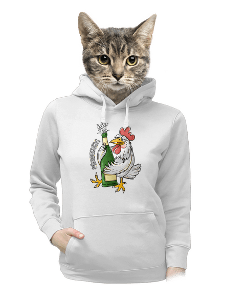 Prosekoko dámska mikina klokanka White