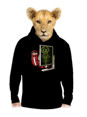 Rentgen Matriošky detská mikina klokanka Black