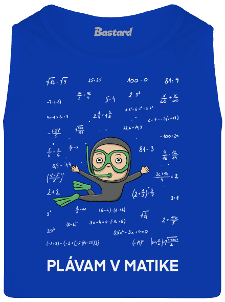 Plávam v matike pánske tielko Royal Blue