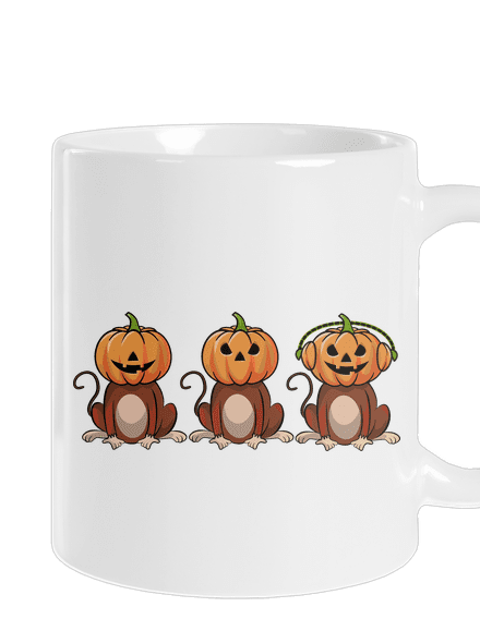 Halloween opičky klasický hrnček White