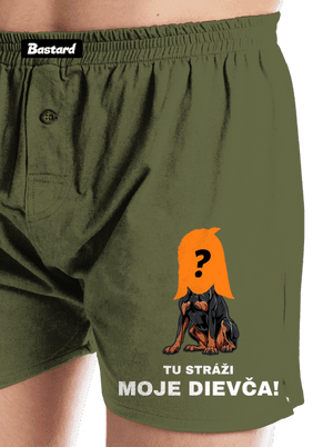 Tu strážim ja pánske trenky Khaki