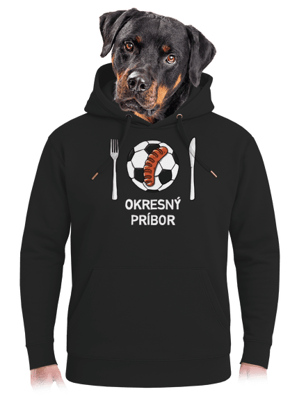 Okresný príbor unisex mikina premium Dark Black