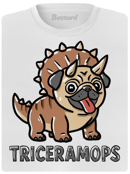 Triceramops dámske športové tričko White