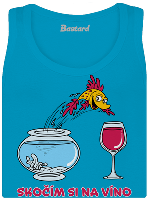 Skočím si na víno dámske tielko klasické Blue Atol
