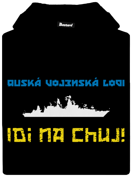 Ukrajina - Lodi idi na chuj dámska mikina klokanka Black