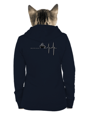 Coffee help dámska mikina na zips Navy Mal