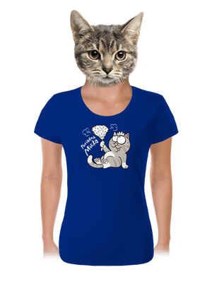 Macko a Micka dámske tričko Royal Blue Mal