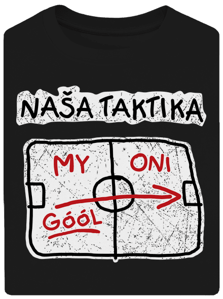 Naša taktika unisex tričko oversized Black