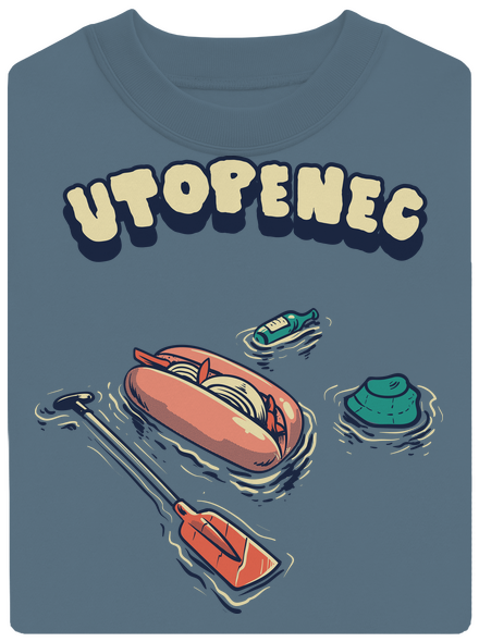 Utopenec unisex mikina bez kapucne Nordic Blue