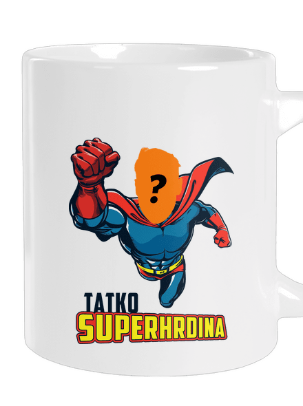 Tatko superhrdina veľký hrnček White