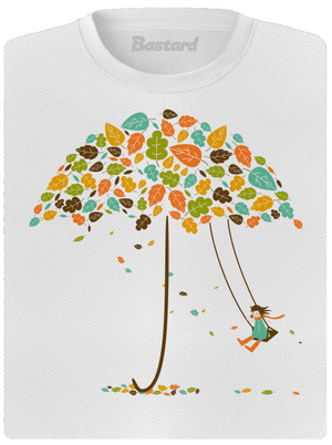 Radosť z jesene dámske športové tričko White