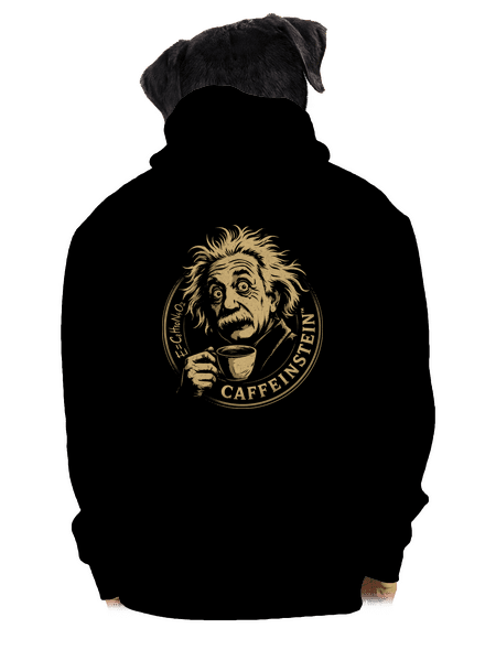 Caffeinstein pánska mikina na zips Black