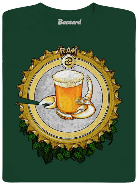 Pivný horoskop: Rak pánske dlhý rukáv Bottle Green