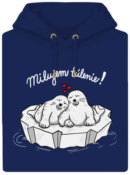 Milujem túlenie unisex mikina premium Navy