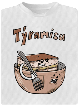 Týramisu detské športové tričko White