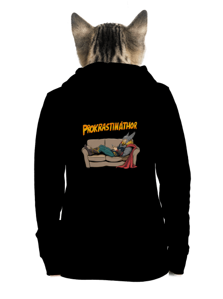 Prokrastináthor dámska mikina na zips Black
