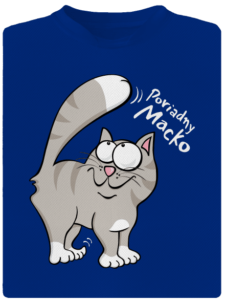 Macko a Micka pánske športové tričko Royal Blue Mal