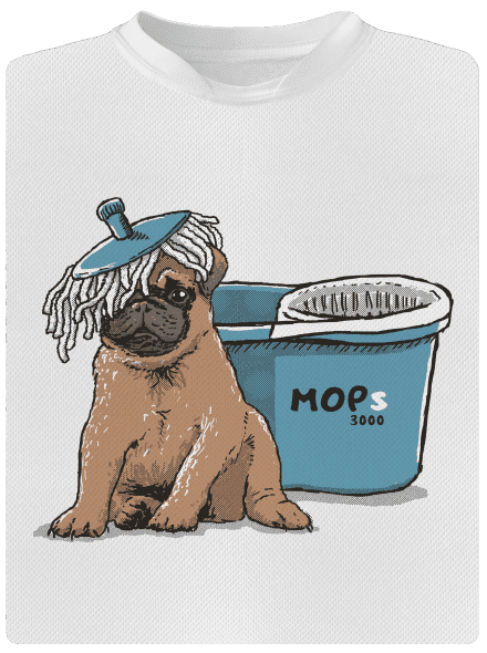 Mops pánske športové tričko White