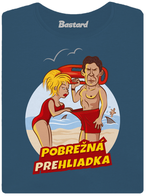 Pobrežná prehliadka dámske tričko prémium Petrol Blue